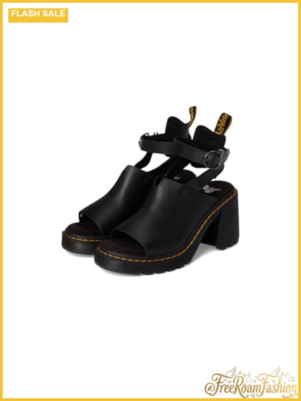 Platform Heeled Sandals Leather Open Toe Ankle Strap Casual Dressy